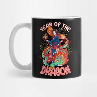 Chinese New Year 2024 Year of The Dragon Fireworks Mug